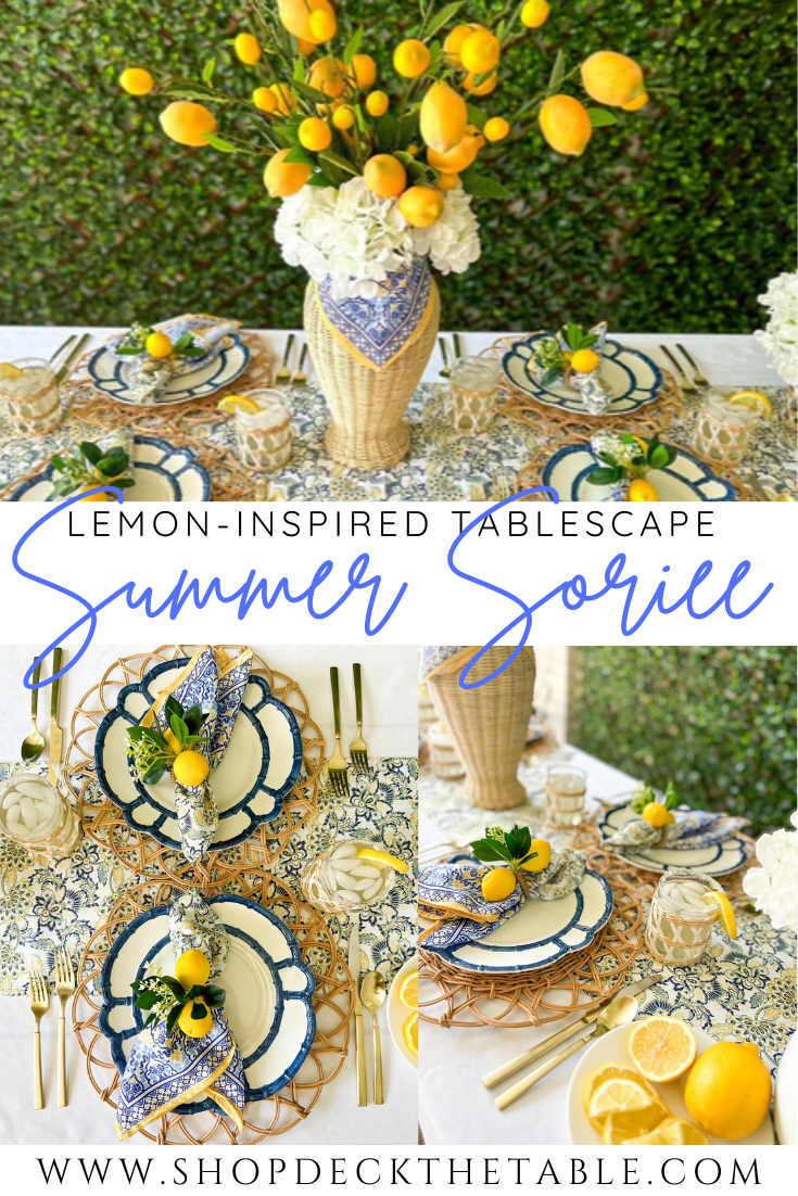 Summer Lemon Tablescape – Deck the Table