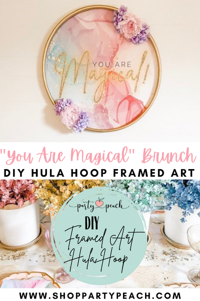 Framed Art Hula Hoop DIY